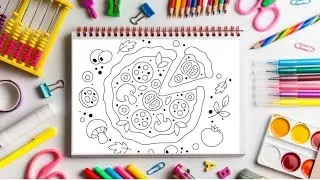 mewarnai pizza yang bagus dan mudah #mewarnai #pizza #belajarmewarnai
