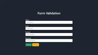 JavaScript Form Validation  - Form Validation In HTML, CSS and JavaScript