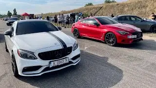 ЛЮТАЯ Infiniti Q60 RED Sport vs Audi RS Q3 stage 3 и Mercedes C43 AMG