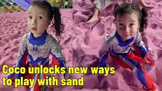 Coco transforms into the mischievous Ultraman Zero, unlocking new ways to play with sand—so naughty!