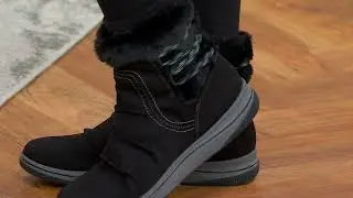 Clarks Cloudsteppers Faux Fur Ankle Boots - Breeze Cozy on QVC