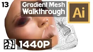 Gradient Mesh Advanced Tutorial - Learn Realistic Drawing (Adobe Illustrator) - Nose (Episode 13)