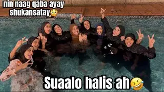 SWIMMING AYAN KU JIRNAY MALIN IYO HABEN SUAALO ADAG BAARIYE EXKAGA NEGATIVE KA SHEEG 🤣