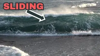 Smooth water with SLIDING phenomenon on flat rock | DSLR Canon Camera