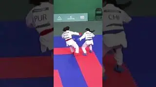 perfect leg swipe 👽❤️&zwj;🔥🔥🥋 #karate #wkf #kumite #skarate