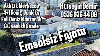 Akbük Merkezde 4+1 Full Deniz Manzaralı Geniş Teraslı Eşyalı Dubleks Daire