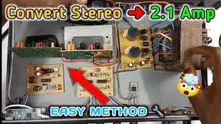 Stereo Amplifier-ஐ 2.1 Amp-ஆக மாற்றும் எளிய வழி! 🔥 | Convert Old Stereo to 2.1 Amplifier-Easy Method