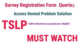 Access Denied Problem Details|| Tslp Registration Survey Form||How to contact talent team #tcs