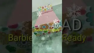 #Diy Pink Barbie Bed making #dollbed #diybed #bedroom #barbiedoll #doll
