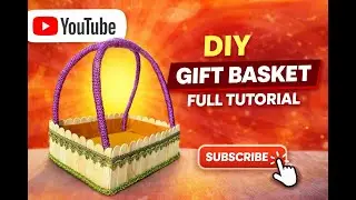 DIY Gift Basket Making at Home | Popsicle Sticks Basket Craft | Step by Step Tutorial