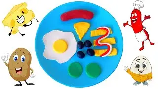 Oyun Hamurundan Kahvaltı Tabağı Hazırlıyoruz 🍳🧀🍟 Çocuklar İçin Etkinlikler 🍳🧀🍟