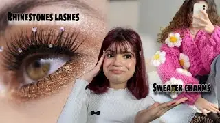 I ORDERED CUTE THINGS FROM INTERNET , SWEATER CHARMS , RHINESTONES LASHES , NAIL STICKERS |NIBHA|
