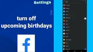 How to turn off notification when upcoming birthdays On Facebook Lite