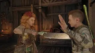 GOD OF WAR RAGNAROK│Atreus meets Thor's youngest daughter, a BIG GIRL haha│4K Cutscenes