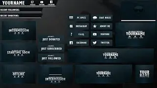 Free GFX Free OwenDesigns 1,000 Subscribers Twitch Template Pack  Free PSD Download Link 2016