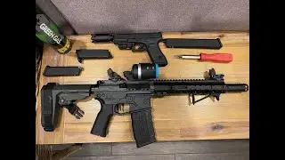 Hollywood Park Airsoft Rifle Camera Action - 4k Camera mounted to an M4 SLR rifle.