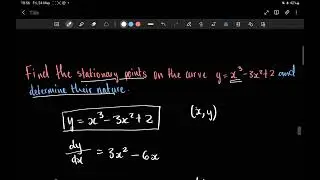 3.4 Recap - Finding Stationary Points & Determining Their Nature