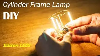 DIY a Cylinder Frame Lamp| Light & Shadow Filled Art