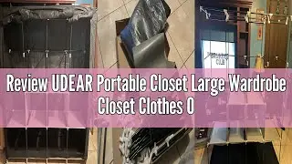 Review UDEAR Portable Closet Large Wardrobe Closet Clothes Organizer with 6 Storage Shelves, 4 Hangi