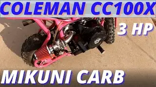 When you install a 19MM slide carburetor on a Coleman 3hp