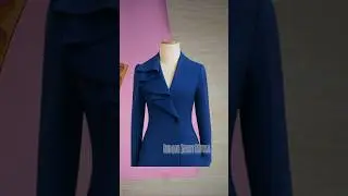 Blazer with stylish collar #sewing  #sewingtutorial #fashion #shortvideo #blazer #sewingtips