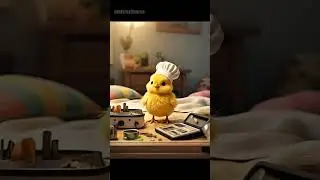 chick joins cooking competition #shorts #shortsfeed  #chickstory #chick #cuteanimal #story