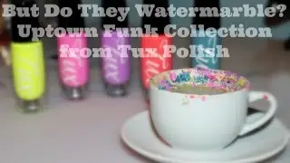 NailArt | Uptown Funk by Tux Polish Stamping and Watermarble