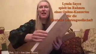 Live Konzert für die Deutsche Lautengesellschaft via Zoom 19. Februar 2022