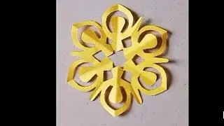 craft paper folding snowflake for Christmas decorations. how to make snowflake with craft /origami.