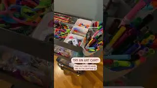 How we create and organize an art cart  #homeorganization