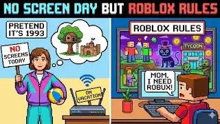 No Screen Day but Roblox Rules  #NoScreenDay #DigitalDetox #ModernParenting #Roblox