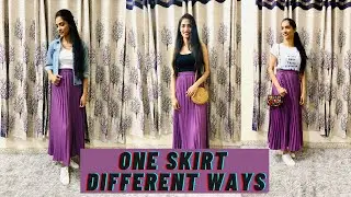 How to style 1 skirt in different ways | Skirt Styling Ideas | one skirt multiple outfits