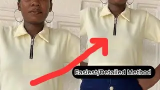 How to Sew A T-Shirt Zipper #beginnerfriendly  #easy  #detailedvideo  #streetwear