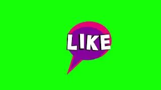 👍 Like Animated Chat Sticker on Green Screen Background | 4K | FREE TO USE
