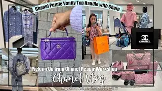 CHANEL SHOPPING VLOG | CHANEL & MOI REPAIR PURPLE VANITY TOP HANDLE |QUALITY ISSUES +EYE CANDYℳ.ℳ♛