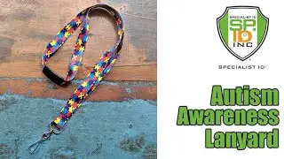 Autism Awareness Puzzle Piece Lanyard - Breakaway with Swivel Hook Badge Holder 2138-5281 (5282)