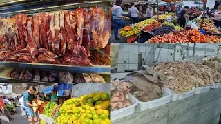 Feira livre na cidade de lajedo-Pe mercado da carne feijão farinha 01-10-2025
