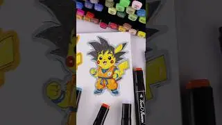 Drawing pikachu as goku step by step tutorial with ARdrawing app #draw #drawing #arte #sketch #art