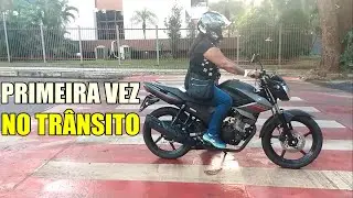 PRIMEIRA VEZ NO TRANSITO COM A MOTO