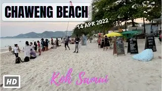 HD KOH SAMUI | Chaweng Beach | Virtual Walking Tour | Discovery | 14 APR 2022