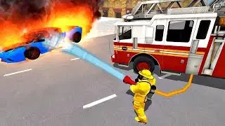 МУЛЬТИК ПОЖАРНАЯ МАШИНА ТУШИТ ПОЖАР (fire truck simulator 2018) ПРО МАШИНКИ ДЛЯ МАЛЬЧИКОВ