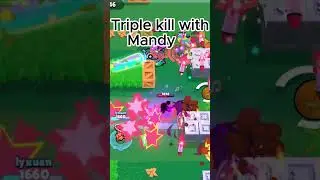 Triple kill with Mandy🍭 #mandy #gaming #triplekill #brawlstars #teamwipeout #supercell #shorts