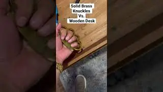 #brassknuckles vs wooden desk #breakingthings #furniture