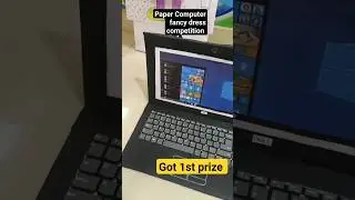 DIY Paper Laptop.Fancy Dress Competition in Computer 🖥️ items.1st prize 🏆#shorts #shortvideo #viral