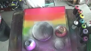 IRONLAK Spray Paint Art Chakra Cave planets EASY DIY no brush (ASMR)