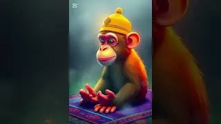 monkey offering prayer [Ramadan Mubarak]