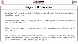 Population and Urbanisation in Developing Countries (POS)