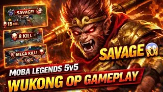 Wukong OP Gameplay 😱 | MOBA Legends 5v5 Ranked Match | Savage + Epic Comeback