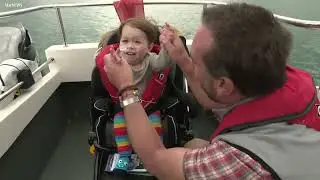 'Wetwheels South West' and families from 'Little Harbour' Children's Hospice on ITV Westcountry News