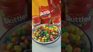 SKITTLES SWEET CANDIES DROPPING IN A UNIQUE PLATE#ASMR#shortvideo